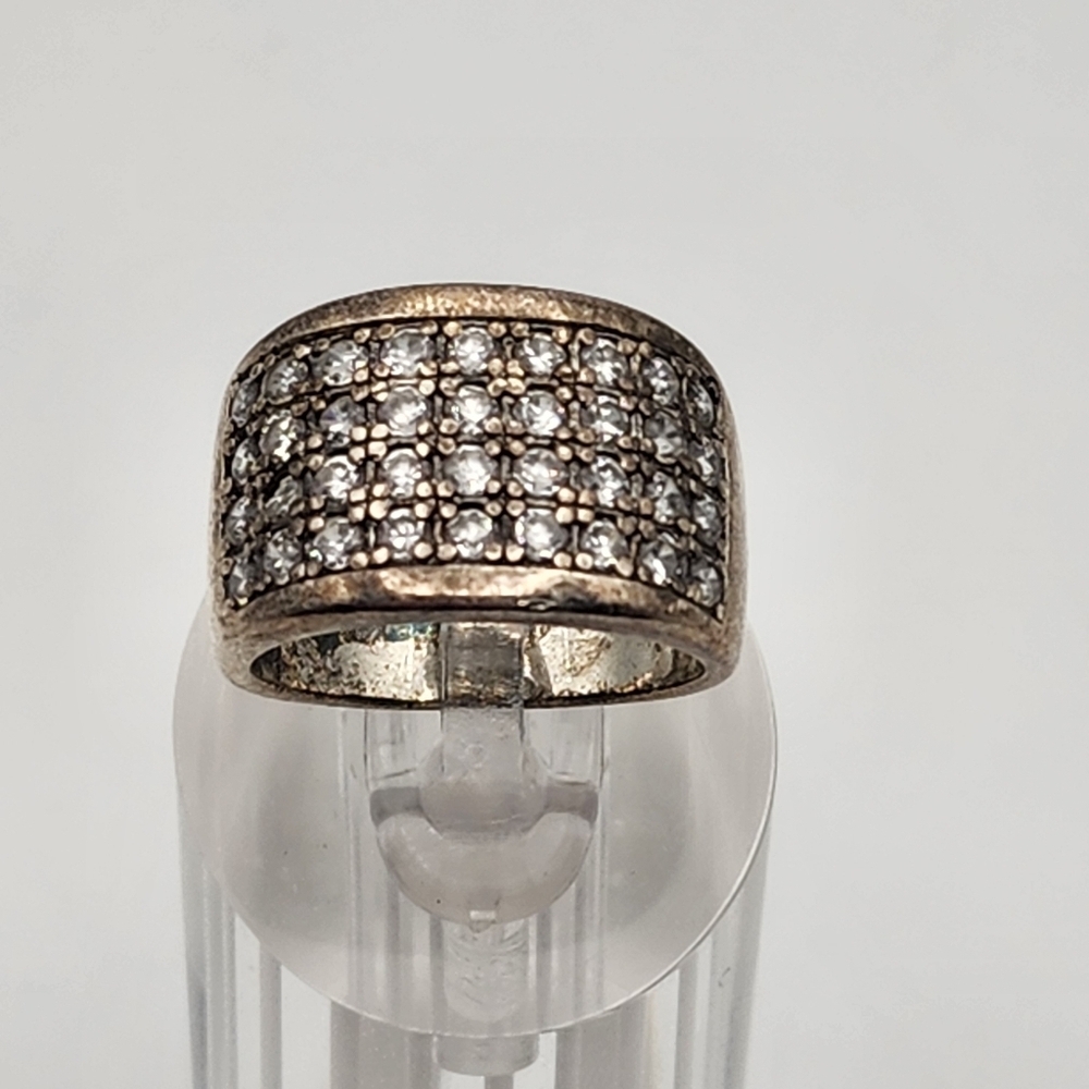 Silpada Sterling Silver & Clear Crystal Ring (7)